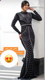 ماکسی مجلسی بینظیر مدل لعیا جنس وارداتی فولکش وفول سنگ