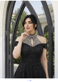 ماکسی مجلسی بینظیر مدل روژین جنس گیپور درجه یک ومروارید دوزی با دست