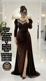 ماکسی مجلسی لوکس مدل ترانه جنس مخمل کش ترک سنگدوزی